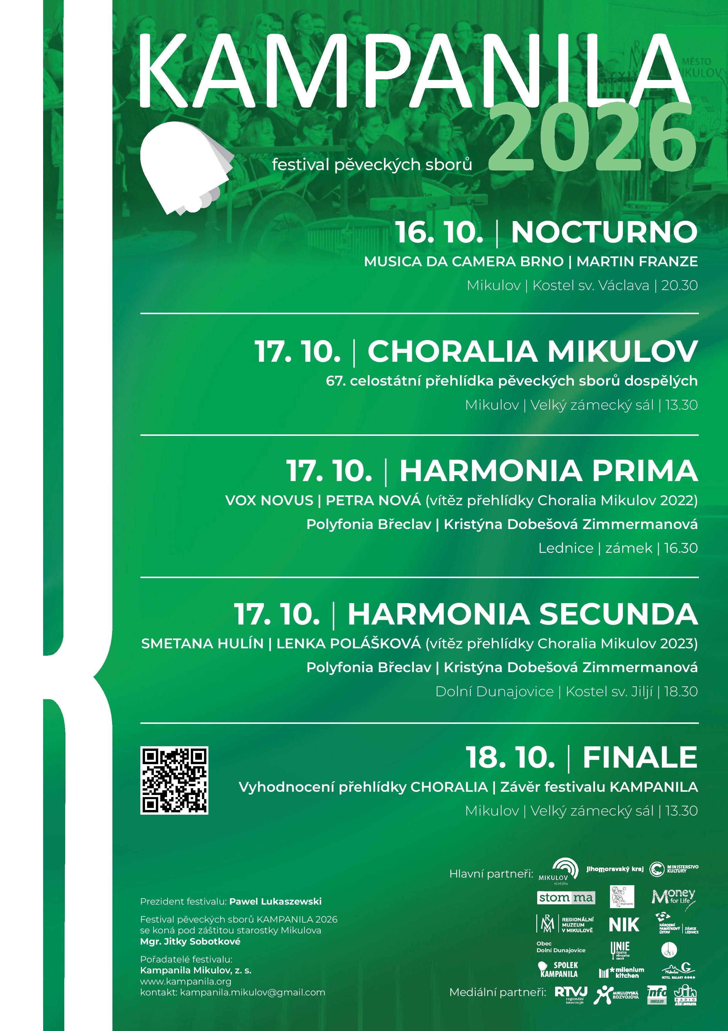 Festival pěveckých sborů KAMPANILA MIKULOV 2026
