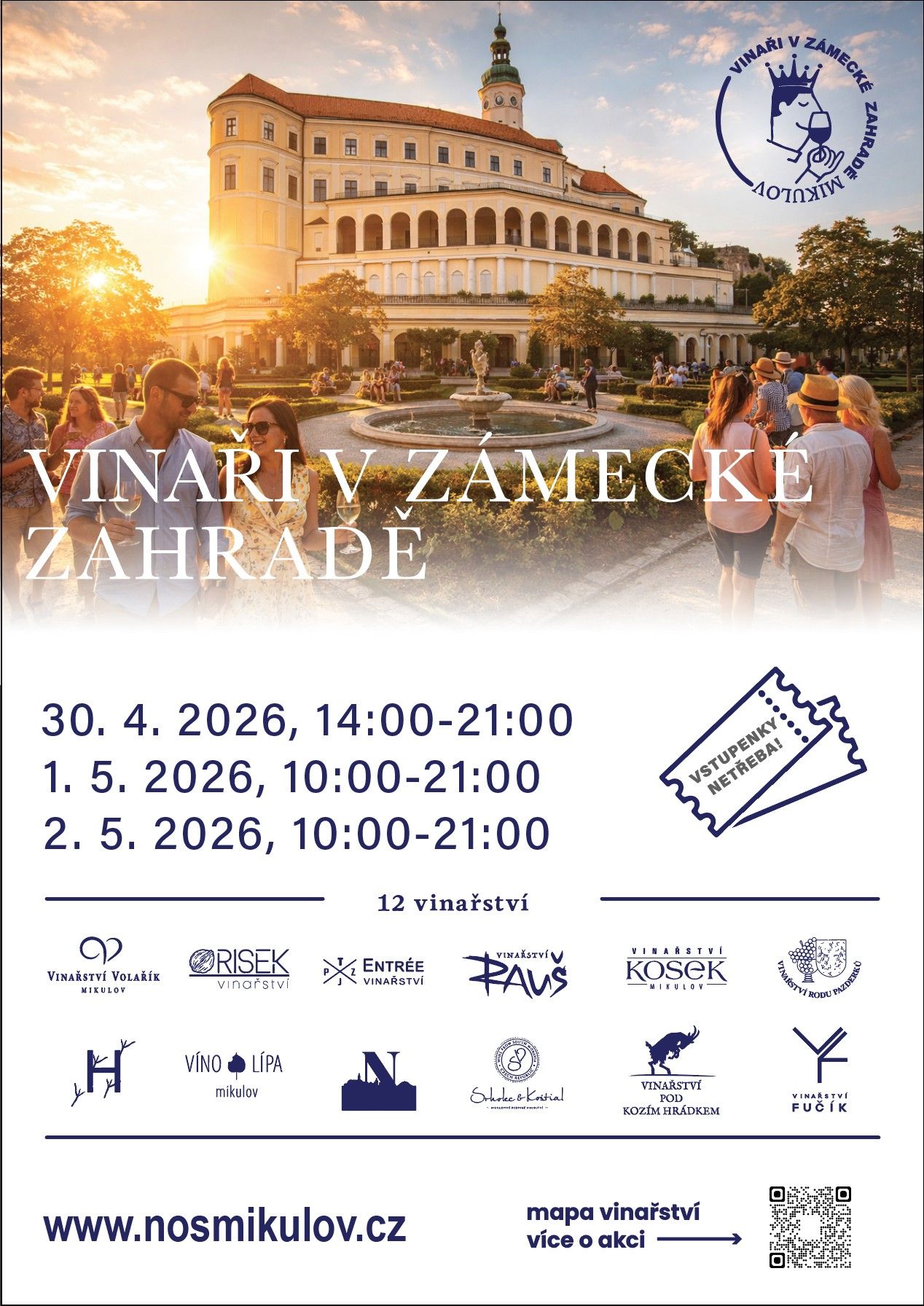 Mikulovští vinaři v zámecké zahradě