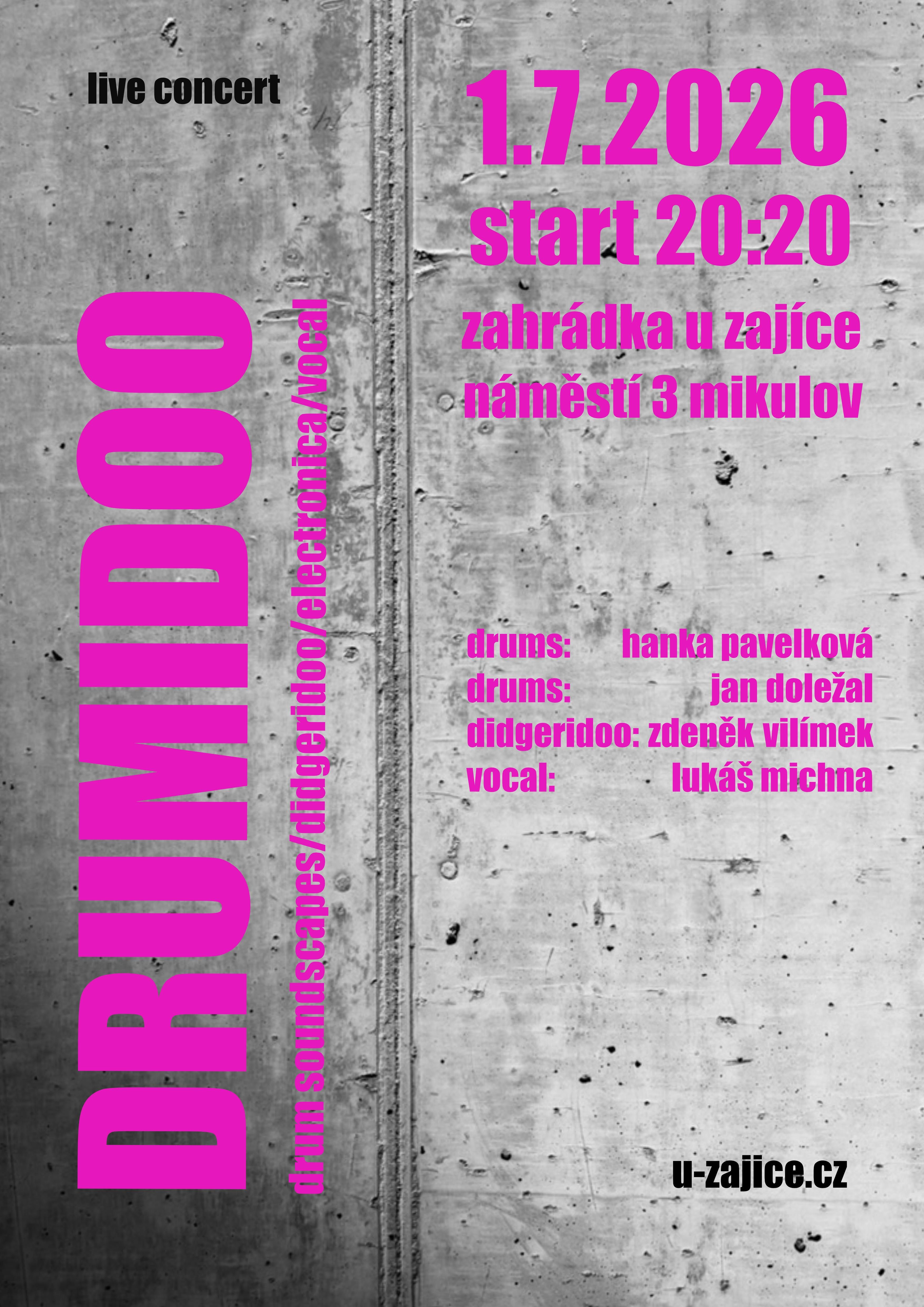 Živá hudba u Zajíce - DRUMIDOO